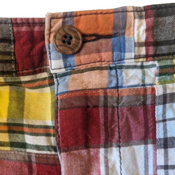 Old Navy Preppy Multi-Color Patchwork Shorts/Boys 14 - Picture 4 of 11